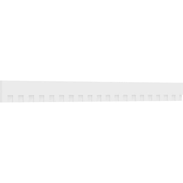 Ekena Millwork Sanford Architectural Grade PVC Dentil Trim w/Backplate, 7"H x 1"P x 93 3/8"L DENP07SAN01 - main